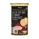 Auchan Terroir Bloc de Foie Gras Canard du Sud Ouest IGP en conserve 8/9 parts, 8/9 parts - 350g