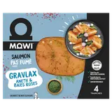 Saumon pas fumé gravlax aneth & baies roses MOWI 100g