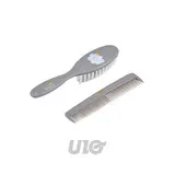 BEBE DOUCEUR  Coiffure 2 Pièces Bébé Nuage 15cm Gris, 2 pièces