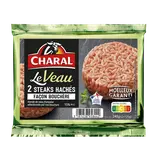 Steak haché Veau Façon Bouchère 15%MG CHARAL - 2x120g - 240g