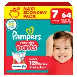 PAMPERS Baby dry couches-culottes taille 7 (15kg+)